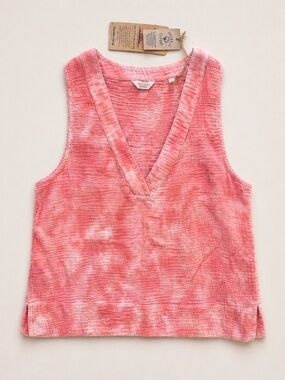Faherty Coral Organic Cotton Gauze Top M